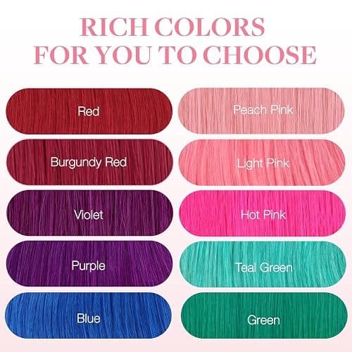 GOO GOO Tape in Hair Extensions Human Hair, Light Pink, 18inch 25g 10pcs, Colored Tape ins Human Hair Extensions, Silky&Soft Invisible Tape Ins, Hair Highlighted for Party thumbnail 5