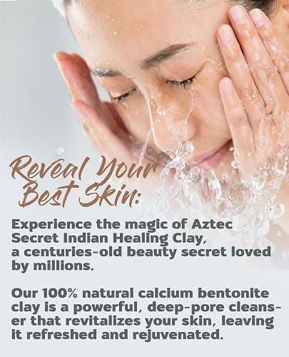 Aztec Secret Essential Indian Clay Mask Kit by Etana – 100% Natural Calcium Bentonite for Deep Pore Cleansing - Facial, Hair & Body Detox Set With Accessories - 16 Ounce (Pack of 1) thumbnail 4