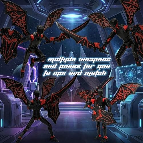 Pthjswj T13 Action Figure Set - (Assembled) 3D Printed Action Figure, Titan 13 Action Figure, Multi-Jointed Movable Dummy 13, Robot Action Figure, Birthday Gifts for Boys, Girls Desktop Decorations thumbnail 5