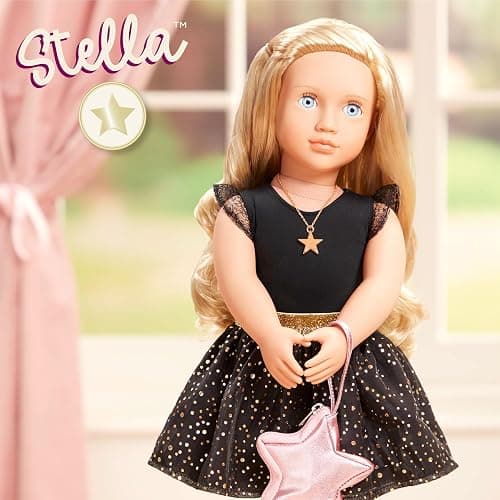 Our Generation – 18-Inch Starry Fashion Starter Doll – Stella - Blonde Hair & Blue Eyes – 3 Outfits & Styling Accessories in Gift Box – Pretend Play 3+ Years thumbnail 2