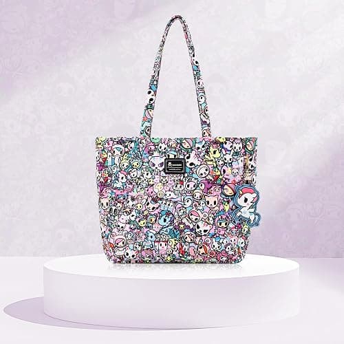 Tokidoki Unicorno Tote Bag Shoulder Bag Canvas Purses for Women Cute Shopper Bag Handbag Travel Purse Charm thumbnail 2