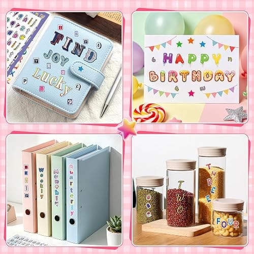 4000 Pcs+ Letter Stickers, 52 Sheets Alphabet Stickers Self-Adhesive Colorful Number Sticker Letters for Scrapbooking DIY Crafts Journaling School Projects Notebook Junk Journal Laptop Classroom Decor thumbnail 7