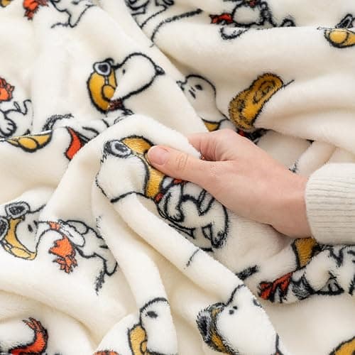 Berkshire Blanket Peanuts® VelvetLoft® Cute Character Snoopy Plush Throw Blanket,The Flying Ace,Throw 55 in x 70 in (Official Peanuts® Product) thumbnail 8