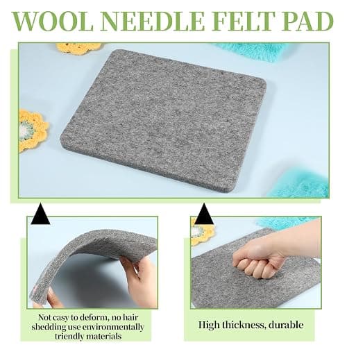 Needle Felting Pad, Grey Sponge Pad, 8×10 in Needle Felting Mat for Any Wool Felting Supplies thumbnail 5