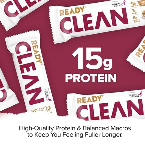 Ready® Protein Bars – High-Protein Snack with 15g Whey Protein, With Flaxseeds and Omega-3s for Sustained Energy, Supports Lean Muscle and Recovery – Iced Oatmeal Cookie, 12 Pack thumbnail 4