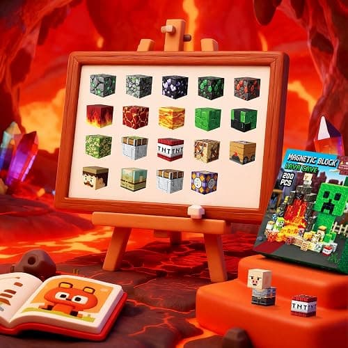 Laoren Magnetic Building Blocks STEM Toy Magnet Cubes for Kids 4-12 | Magnetic Cubes, 0.8 inches Building Blocks, Christmas Birthday Gifts for Kids Boys Girls Cave-200pcs thumbnail 2