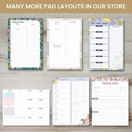 bloom daily planners Magnetic Meal Prep Pad for Fridge - 60 Tear-Off Sheets with Perforated Grocery List - Weekly Menu Organizer (8.5 x 11, Lemons) thumbnail 7
