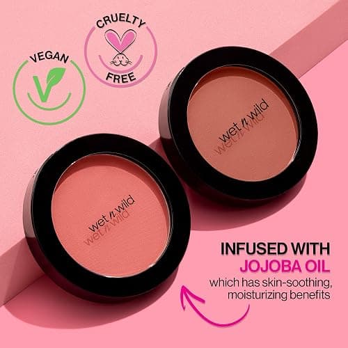 wet n wild Color Icon Blush, Effortless Matte Natural Sheer Glow & Seamless Blend, Luxuriously Infused Smooth Jojoba Oil, Cruelty-Free & Vegan - Pinch Me Pink thumbnail 3