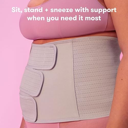 Frida Mom Belly Binder, Postpartum Essentials for Natural and C-Section Recovery, Adjustable Compression Wrap, After Birth Brace, Abdominal Band, 9" High thumbnail 6