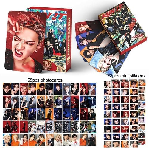 PYAJUU Stray Kids RUN IT Album Photocards 127 PCS KPOP Straykids THIS AND THAT Photo Card Set SKZ Merch Boys and Girls Greeting Card Set 55 PCS Photocard and 72 PCS Stickers thumbnail 3