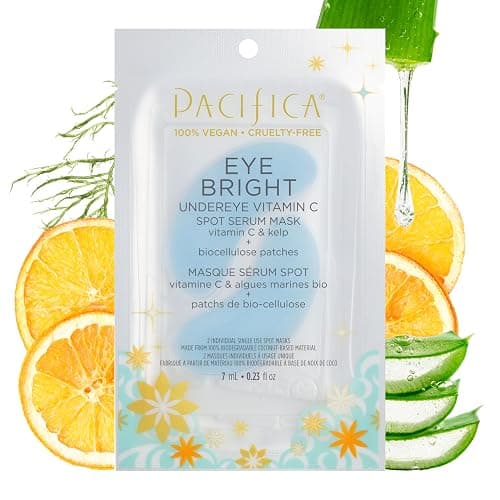 Pacifica Undereye Spot Serum Mask – Bright Eye Vitamin C Mask for Dark Circles & Hydration, Brightening Under Eye Treatment, Vegan & Cruelty-Free, 4 Pack - Set of 4 - Bright Undereye Spot Serum Mask thumbnail 9
