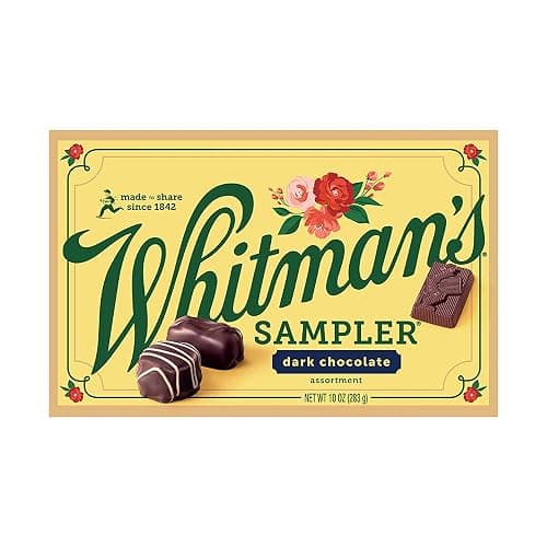 Whitman's Sampler Mother's Day Gift Box, Dark Chocolate Assortment, 10 Ounce (22 Pieces) - Image 1