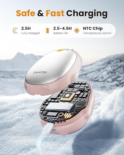 Gaiatop Magnetic Hand Warmers Rechargeable 2 Pack, 3 Settings Cute Pocket Penguin, Fast Hot Hands Reusable Portable Electric Heater for Camping Hunting Golf, Stocking Stuffers Gifts for Women Men thumbnail 5