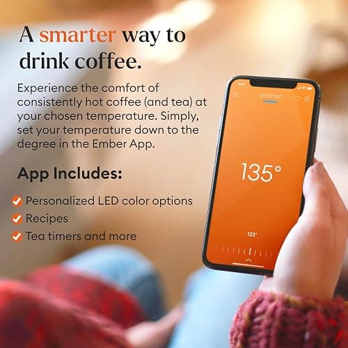Ember Temperature Control 14oz Smart Mug 2, App-Controlled and Rechargeable Heated Coffee Cup Warmer with Intelligent LED Display, Sage Green. thumbnail 3