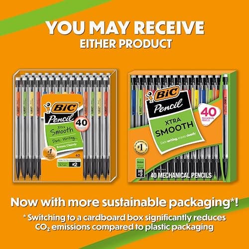 BIC Xtra Smooth Mechanical Pencil with 0.7 mm Medium Point ,Refillable and Retractable, School Supplies for Students and Teachers, 40-Count Pack thumbnail 2