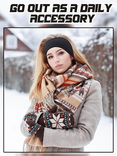 BBTO 3 Pcs Fleece Ear Warmers Muffs for Men Women Headband Ear Muffs Winter Covers for Cold Weather Running Cycling Ski thumbnail 3