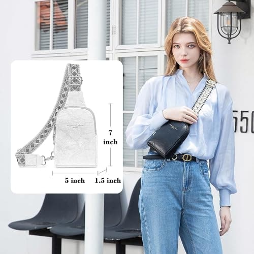 Haytijoe Small Anti Theft Crossbody Bag for Women Faux Leather Lightweight Sling Bags RFID Blocking Fanny Pack for Travel thumbnail 3
