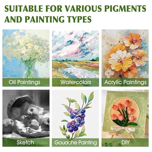 Stretched Canvas for Painting, Multi Size 11x14, 9x12, 8x10, 5x7, 4x4(4 of Each), 20 Packs Primed Blank Canvases, Very Good for Beginners or Professionals. thumbnail 6