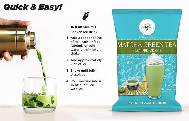 Angel Specialty Products Matcha Green Tea Blended Crème Mix [3 LB] thumbnail 7