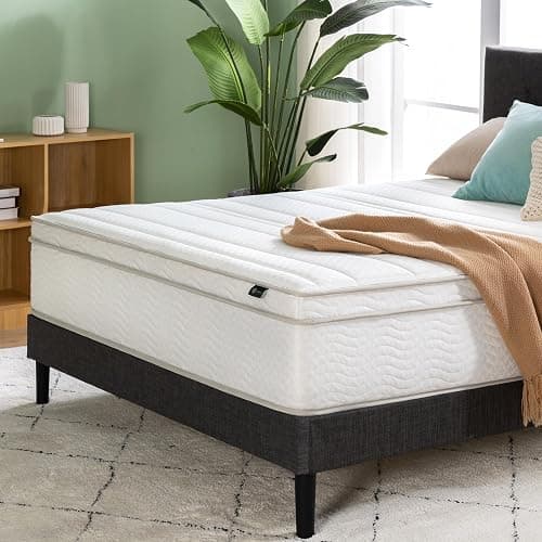 Zinus 12 Inch Foam and Spring Hybrid Mattress [New Version], Queen, Fiberglass Free, Medium Firmness, Durable Support, Certified Safe Foams & Fabric, Mattress in A Box thumbnail 12