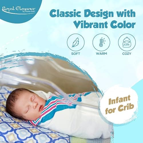 Elaine Karen 3 Pack Flannel Unisex Hospital Receiving Nursing Blankets - 100% Cotton, for Girl or boy, Newborn Swaddle Wrap Baby Blanket Throw, Soft, Warm, Cozy, Infant for Crib, Stroller, 30x40 thumbnail 4