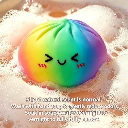 Tansix Blue and Yellow Dumpling Squishies New Mystery Squishies Dumpling with Box Stress Relief Balls Sensory Toys Desk Squeeze Toys Gift(2PC) thumbnail 8