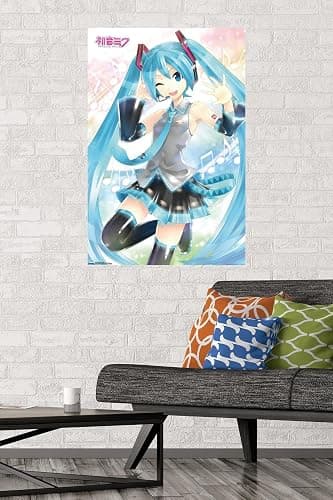 Trends International Hatsune Miku - Waving Wall Poster, 22.375" x 34", Unframed Version thumbnail 2