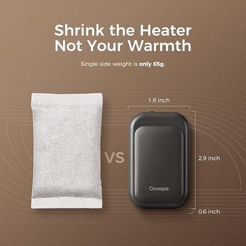 OCOOPA Magnetic Rechargeable Hand Warmers 2 Pack, Card-Style Electric Hand Warmer 5000mAh, Pocket Portable Hands Heater, UL Certified, 3 Heat Settings, Tech Gifts for Men, Purse Must Haves, UT4 Young - Obsidian Black thumbnail 6