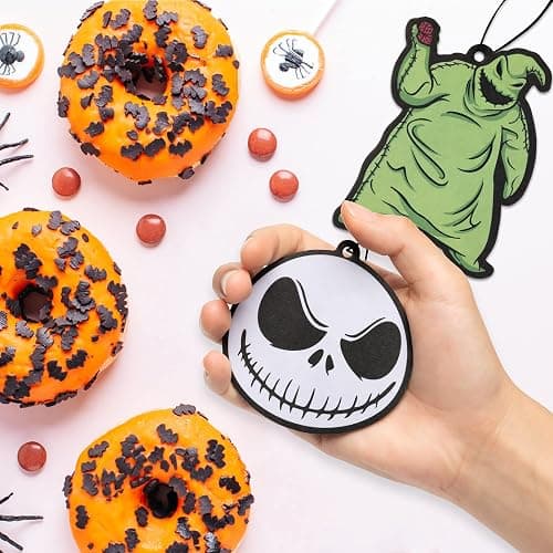 AccontOche 4Pcs Nightmare Sally Theme Car Air Freshener Hanging Fragrance Chips Zombie Bride Ghost Rearview Mirror Pendant Essential Oil Diffuser Hanging Scent Car Accessories Decor thumbnail 2