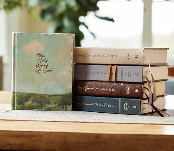 NKJV, Journal the Word Bible, Cloth over Board, Blue Floral, Red Letter, Comfort Print: Reflect, Journal, or Create Art Next to Your Favorite Verses thumbnail 9