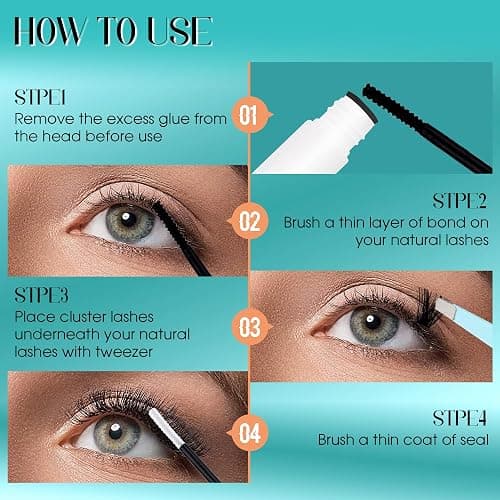 GEMERRY Lash Clusters D Curl 280pcs 80D 280 PCS 10-18MIX for Beginners | Wispy Natural Lash Clusters Individual Eyelash Extensions Soft Thin Band Fluffy Volume Reusable Handmade DIY at Home Beginner thumbnail 6