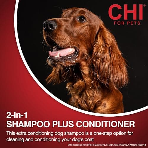CHI for Dogs Gentle 2-in-1 Shampoo and Conditioner - Softening and Cleansing Formula for Puppies and Adult Dogs - pH Balanced Dog Wash for All Coat Types - 16 Fl Oz thumbnail 5
