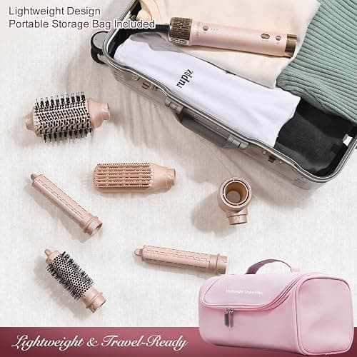 Mythsight StyleVibe 6-in-1 Air Styler with Hair Dryer & Auto-Wrap Curl L/R | Blow Dryer Brush, Thermal Brush and Straightener Brush For Fast Drying, Curls, Volumizing, Smooth Blowouts and Frizz Control thumbnail 10