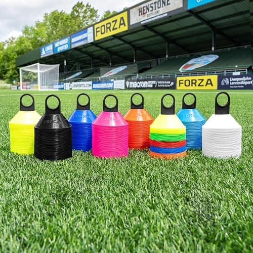 FORZA Mini Training Marker Cones | Durable Multi-Purpose Mini Space Cones Ideal for All Sports – Pack of 50 or 1000 in Multiple Color Options [Includes Carry Stand] thumbnail 7