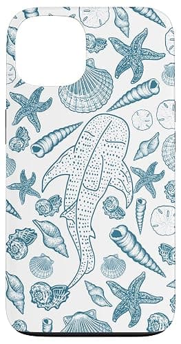 Whale Shark Beach Lovers Summer Teal Blue Themed Case for iPhone 13 - Image 1