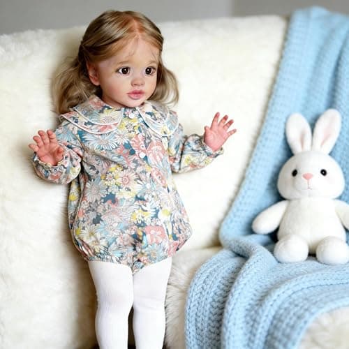 RXDOLL 26 Inch Realistic Reborn Toddler Girl Doll, Big Size Lifelike Reborn Baby Dolls that Look Real, Soft Vinyl Limbs and Cloth Body Toddler Baby Doll Toys Kids Birthday Xmas Gifts - Image 1