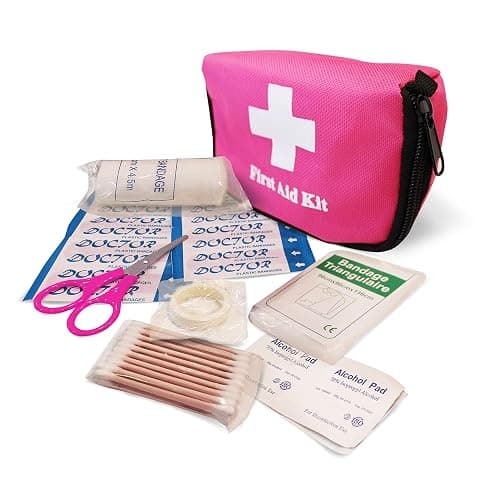 Pretty Pink Roadside Emergency Kit for Women & Teen Girls - Heavy-Duty Jumper Cables, First Aid Kit, Safety Tools, Flashlight, Ice Scraper - Complete Car Safety Bag with 5-Year Warranty thumbnail 8