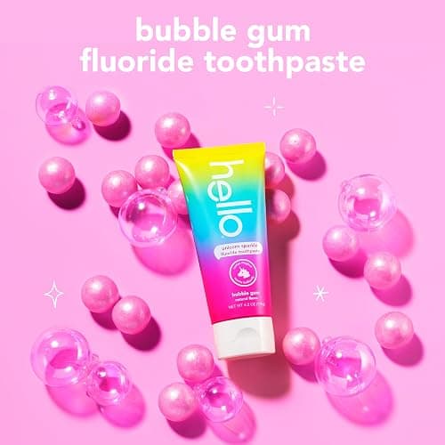 Hello Unicorn Sparkle Kids Toothpaste with Fluoride, Bubble Gum Toothpaste, 4.2 Oz Tube (Pack of 3) thumbnail 3
