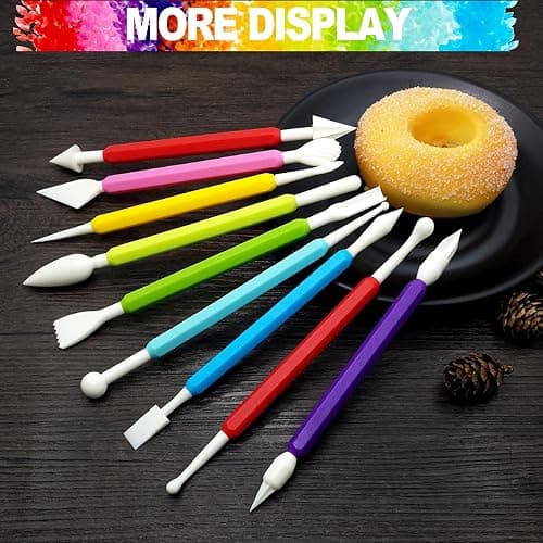 LINPHCEY 9PCS Clay Tools for Kids Air Dry Clay Tool Kit Plastic Clay Sculpting Tools Set for DIY Pottery, Modeling Molding Polymer Clay – Safe & Easy Grip for Beginners & Craft Lovers thumbnail 7