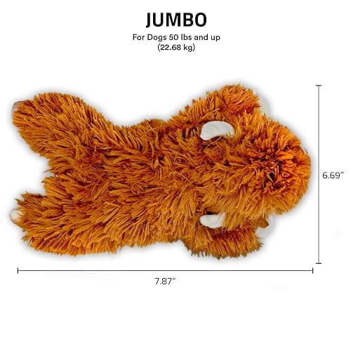 Playology Dog Toys | Plush Highland Cow Stuffed Animal | Beef Scented Jumbo Squeaky Toy | Plush Chew Toy for Large Dogs thumbnail 5