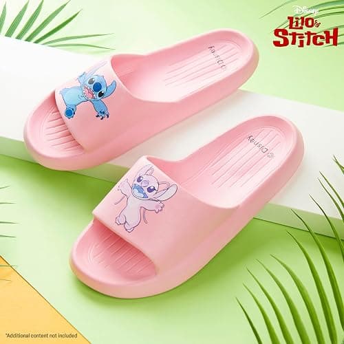 Disney Stitch Girls Sliders, Beach or Pool Shoes for Kids - Stitch Gifts thumbnail 2