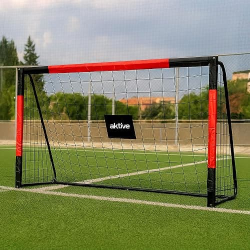 AKTIVE Portería de fútbol de Acero, Estructura Desmontable, Fácil de Montar, con Red de poliéster, Incluye 6 piquetas para fijación, Resistente y Ligera, óptimo para Entrenar thumbnail 2