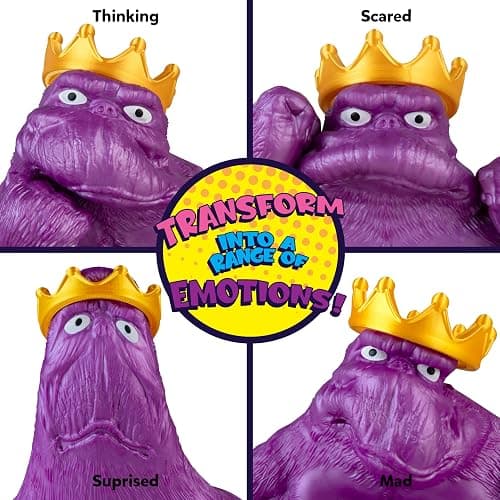 ORB Royal Funkee Monkee Jumbo Squishy Monkey Toy - Numbered Limited Edition (2500 Produced) - Big 4.5 Pound Metallic Purple Stretchy Gorilla - Collectible Splat Monkey Stress Toy for Kids and Adults thumbnail 3