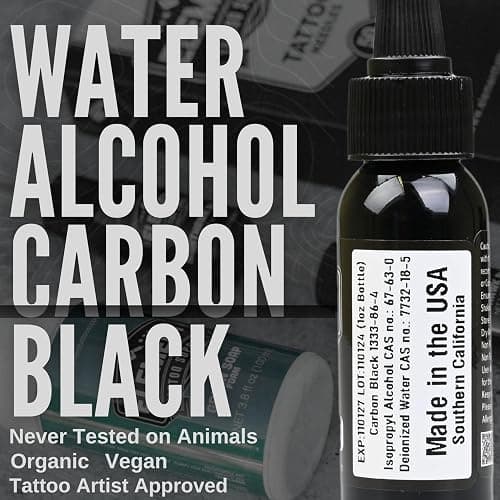 Element Tattoo Supply Nighthawk Black Tattoo Ink Vegan Professional 1oz | cruelty free formula, made in usa, richly pigmented for bold lines, smooth consistent flow, safe for human skin thumbnail 6