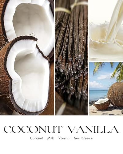 AOOVOO Coconut Vanilla Candles - 9 oz Scented Candles, Aromatherapy Candle, Soy Candle for Home Scented thumbnail 5
