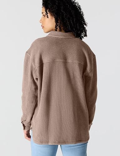 Carhartt Women's Oversized-fit Heavyweight Waffle Knit Shirt thumbnail 3