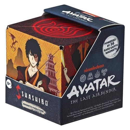 SHASHIBO Avatar The Last Airbender Shape Shifting Box - STEM Magnetic Fidget Cube That Transforms Into Over 70 Shapes, Download Fun in Motion Toys Mobile App (Fire) - Image 1