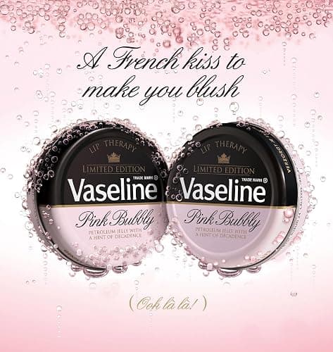 Vaseline Lip Therapy Lip Balm, 3 Pack, Limited Edition Pink Bubbly, 0.6 oz thumbnail 2