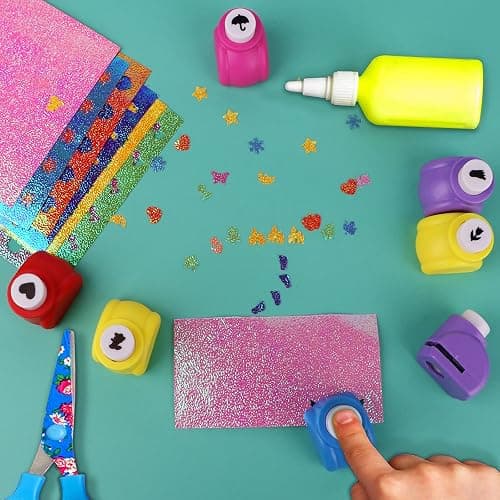 Craft Punches 20pcs, Katfort Hole Punch Shapes 20 Patterns, Craft Hole Punch Shapes, Shape Paper Punch Set for Crafts for Adults for DIY Scrapbooking Nail Art Craft Punchers Supplies thumbnail 5