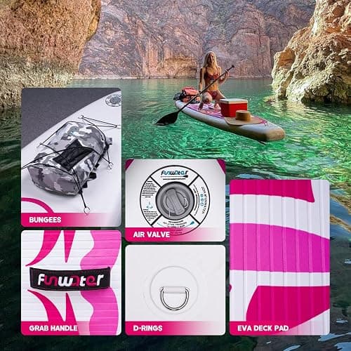 FunWater Inflatable Ultra-Light Stand Up Paddle Board for All Skill Levels with Premium SUP Paddleboard Accessories,Non-Slip Comfort Deck for Youth & Adults thumbnail 3
